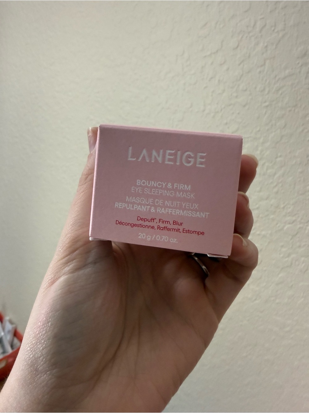 LANEIGE Bouncy & Firm Eye Sleeping Mask - Pink Box